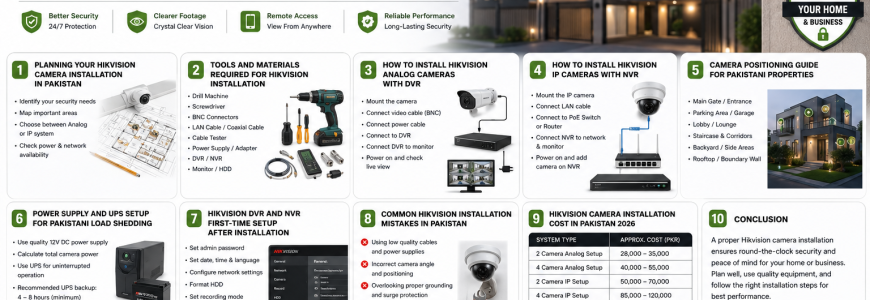 Hikvision Camera Installation Guide for Pakistan 2026 Complete Step by Step