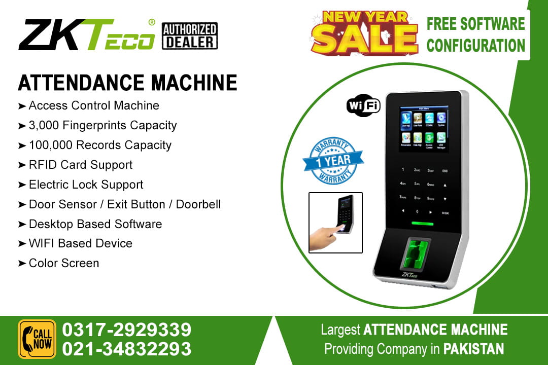 Attendance Machine F-22 With Free Software Configuration