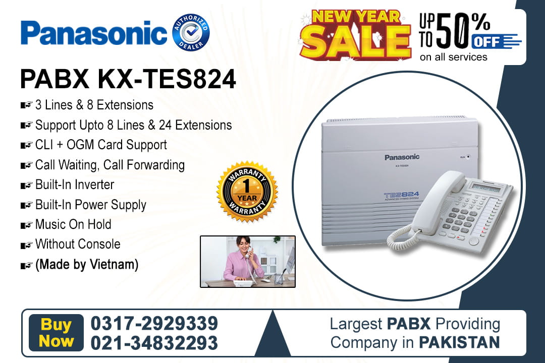 Panasonic PABX TES-824 with Upto 50% off Service
