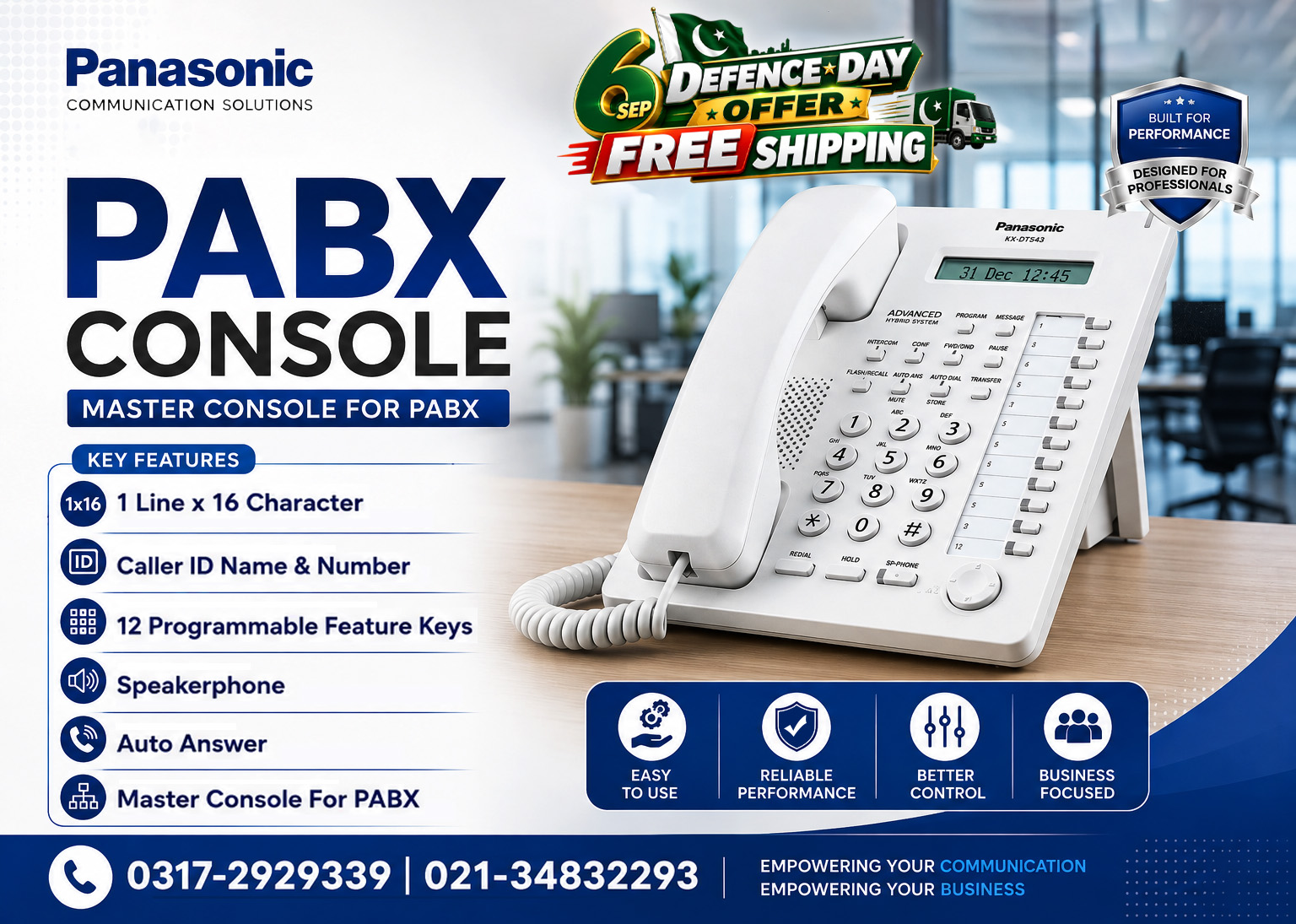 Panasonic Console KX-T7730 with Free Shipping