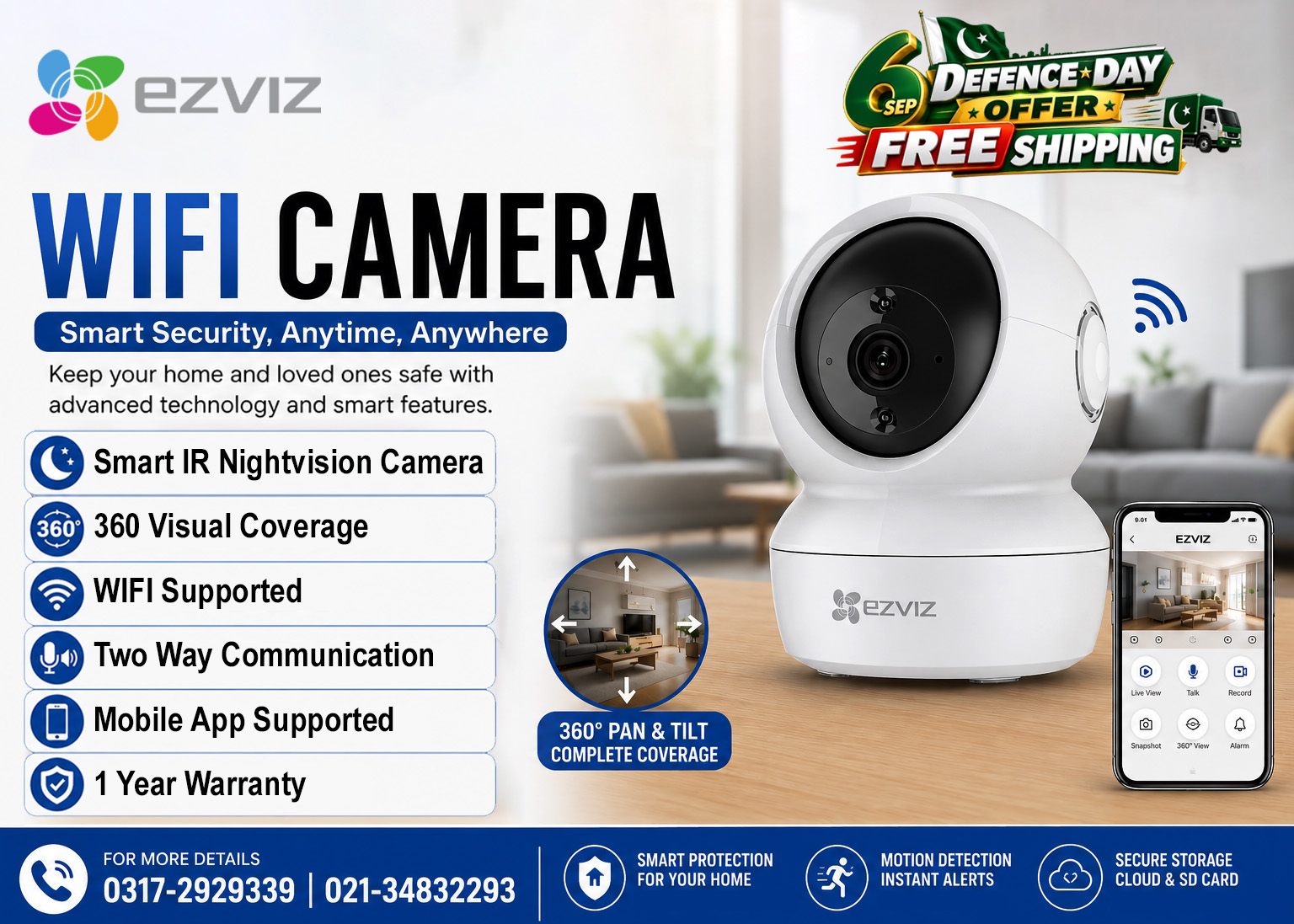 Ezviz WIFI Camera With Free Shipping