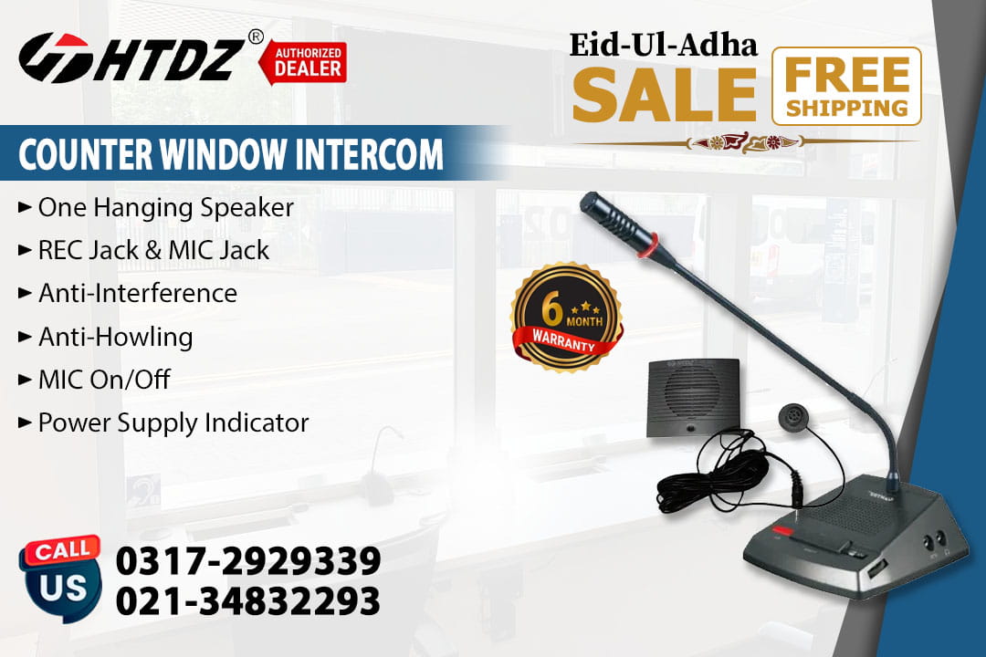 Counter Window Intercom System with Free Shipping