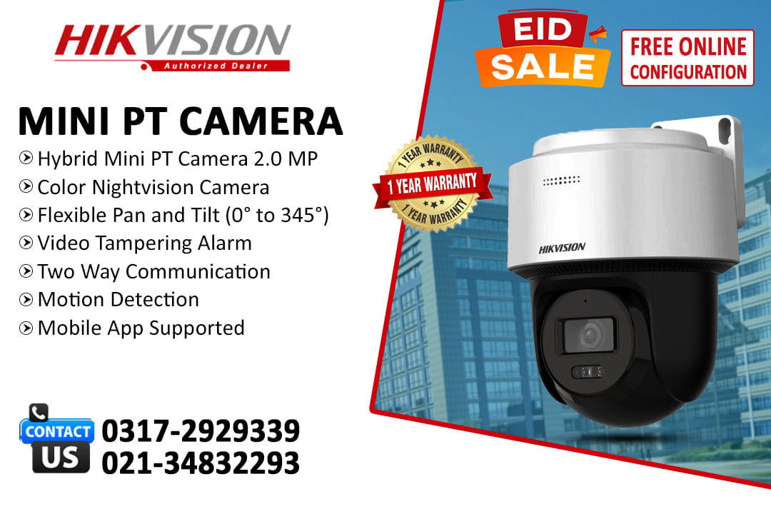 Hikvision MINI PT Camera with Free Online Configuration