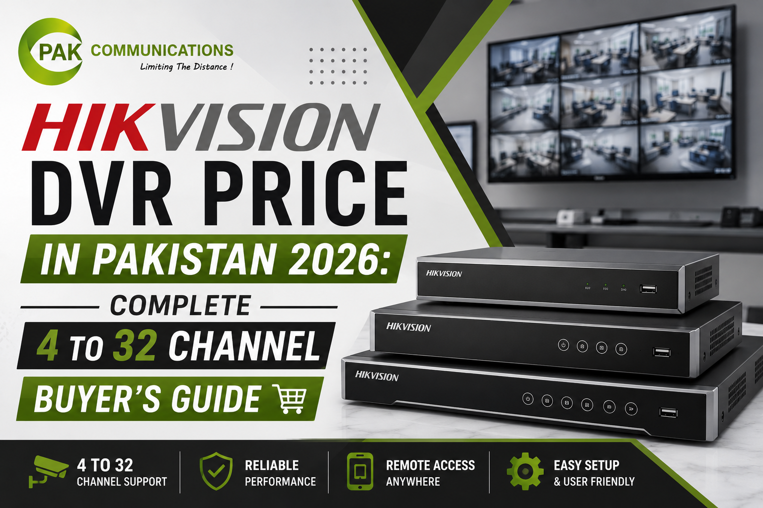 Hikvision DVR Price in Pakistan 2026 Complete 4 to 32 Channel Buyer's Guide
