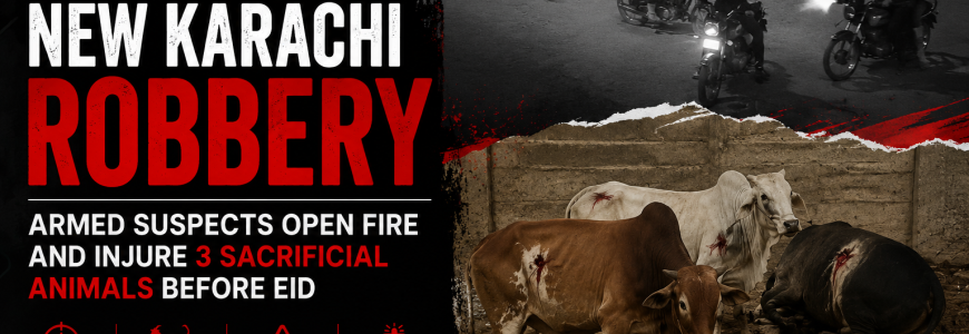 New Karachi Robbery — Armed Suspects Open Fire and Injure 3 Sacrificial Animals Before Eid