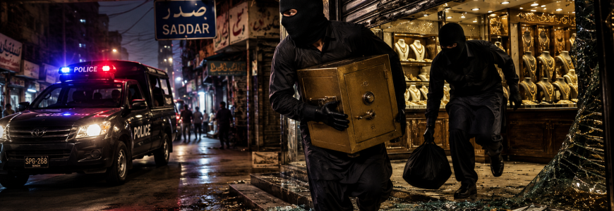 Jewelry worth Rs200 million stolen in Karachi’s Saddar