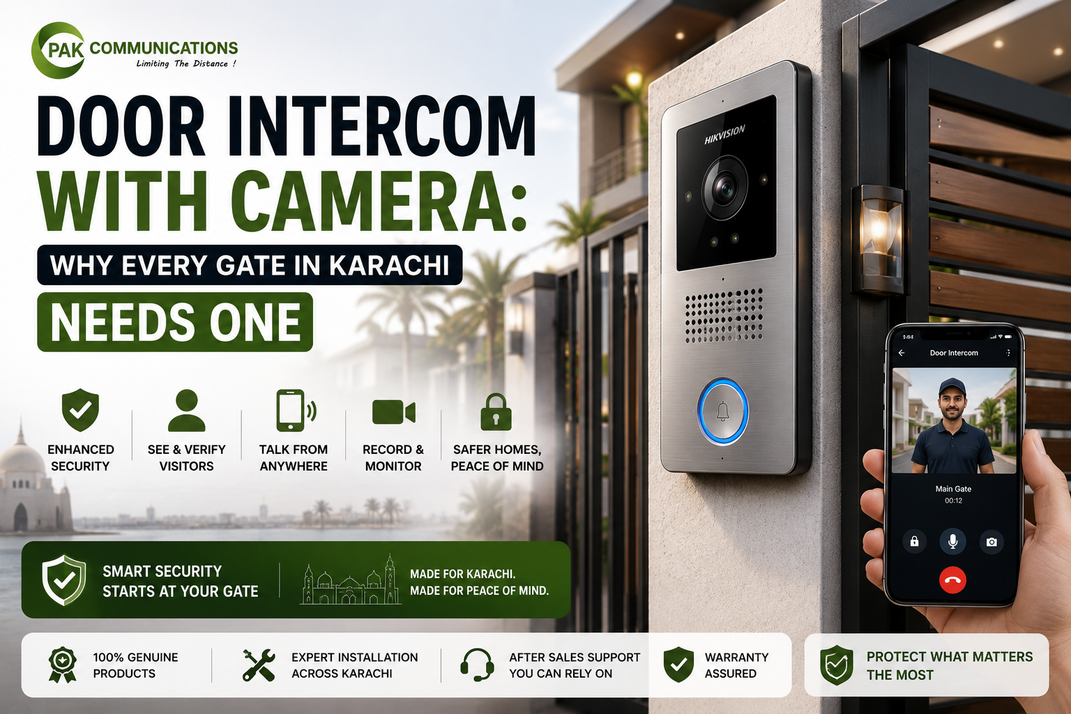 Door Intercom with Camera Why Every Gate in Karachi Needs One