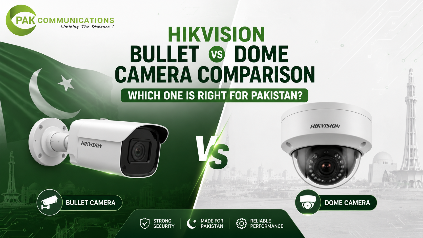 Hikvision Bullet vs Dome Camera Comparison Which One Is Right for Pakistan