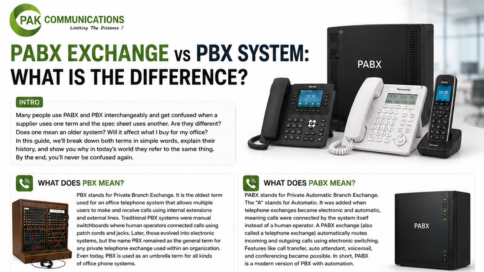 PABX Exchange vs PBX System What is the Difference